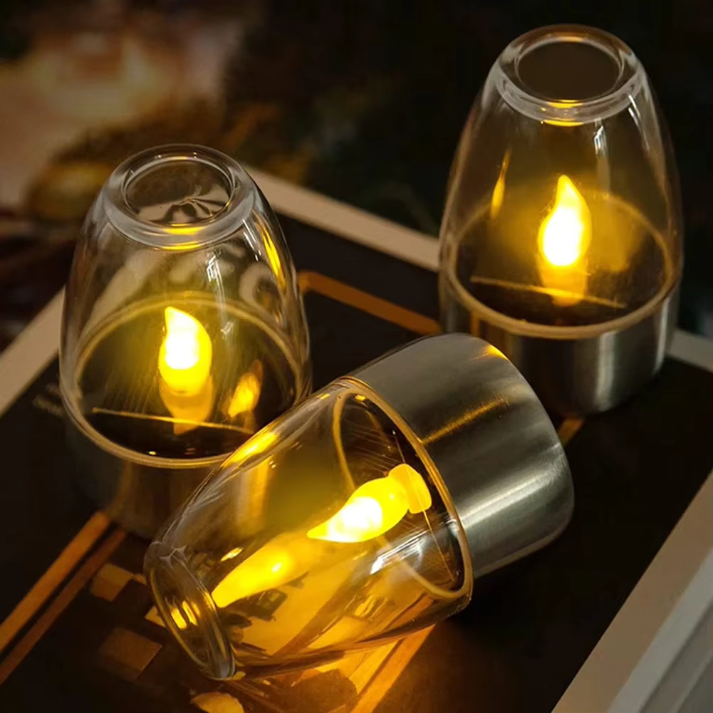 Smart Garden Spotlights - LED Stainless Steel Solar Candle Lights