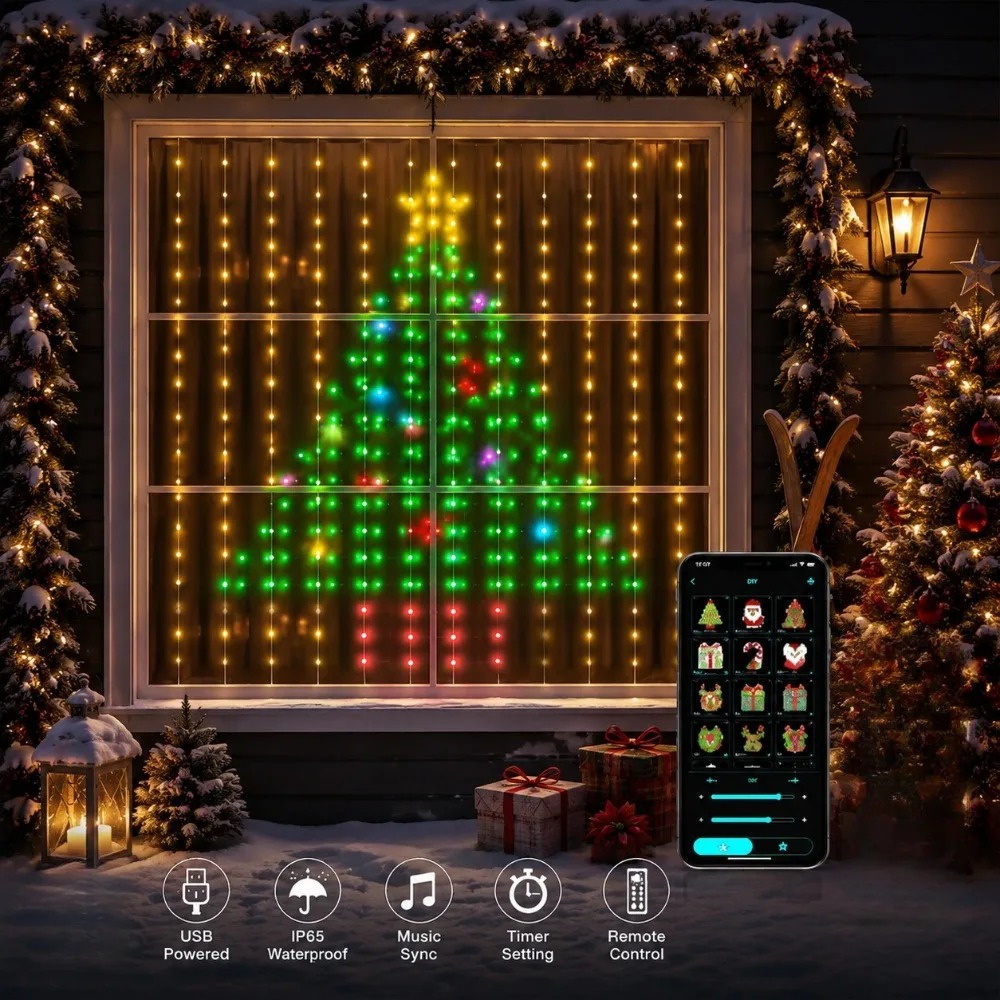 Outdoor LED Pixel Curtain Ligh - Smart Garden Is ulasan dan harga