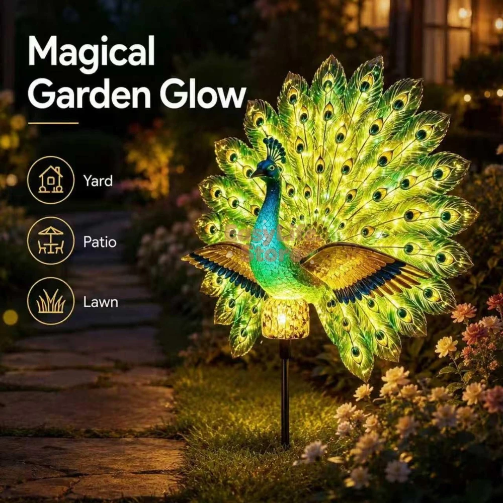 Solar Peacock Garden Sculpture - Smart Garden Spotlights ulasan dan harga
