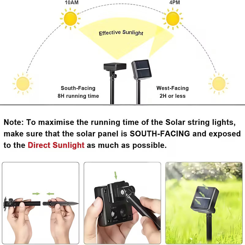 Solar String Lights Outdoor LE - Smart Garden Spotlights ulasan dan harga