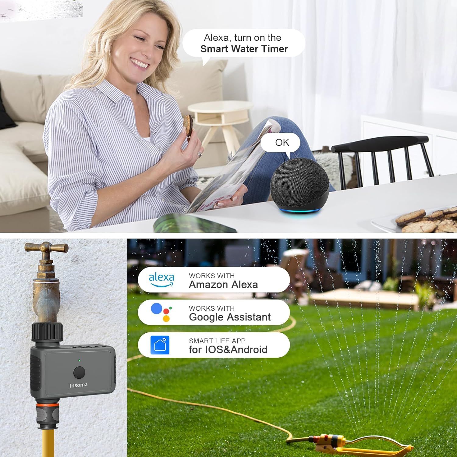 Insoma Zigbee Sprinkle Timer R - Smart Garden Sphagnum Moss ulasan dan harga
