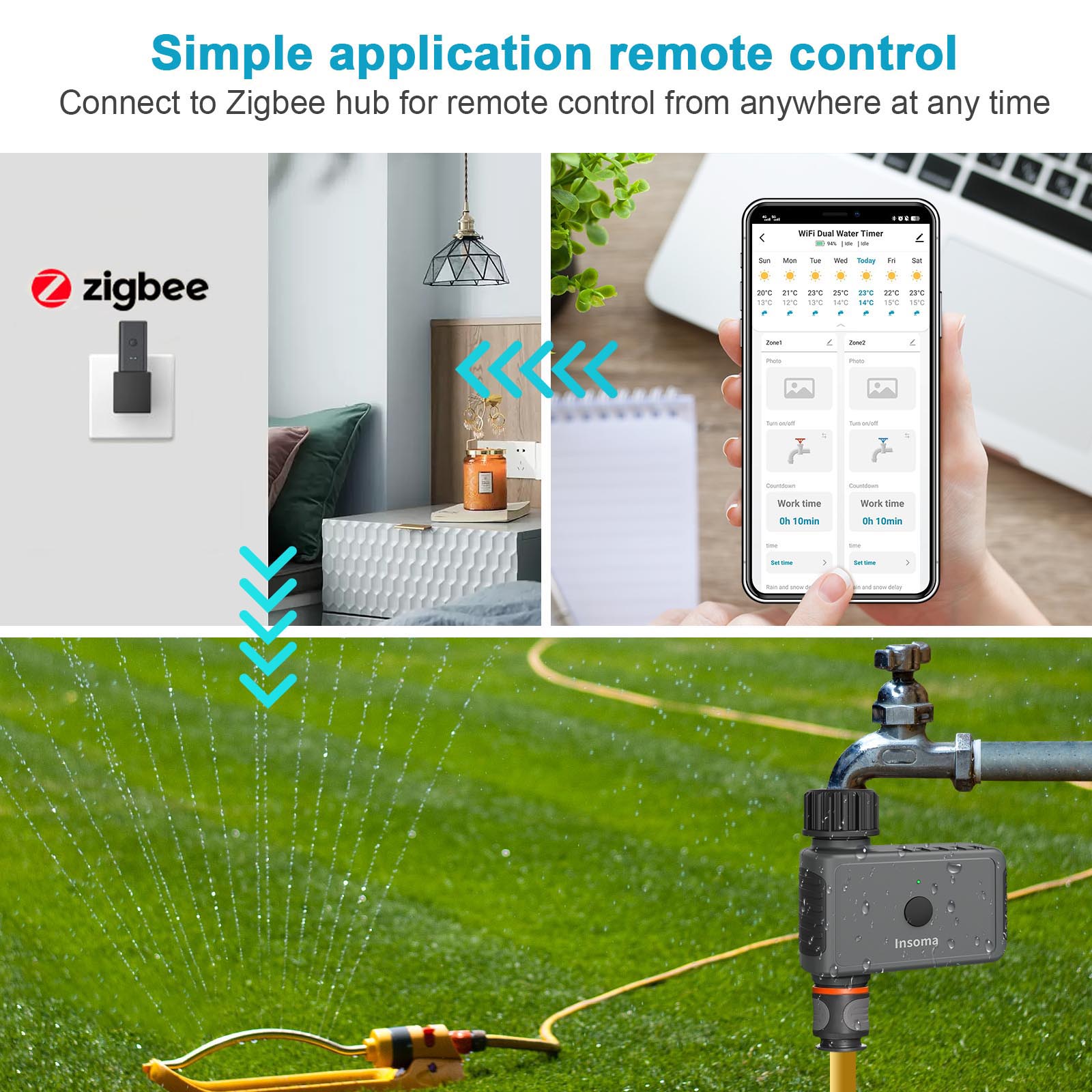 Insoma Zigbee Sprinkle Timer R - Smart Garden Sphagnum Moss ulasan dan harga