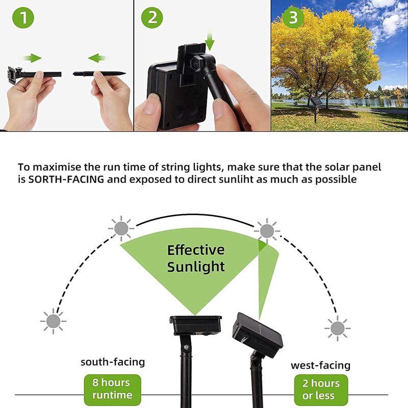 Solar LED String Lights Outdoo - Smart Garden Spotlights ulasan dan harga