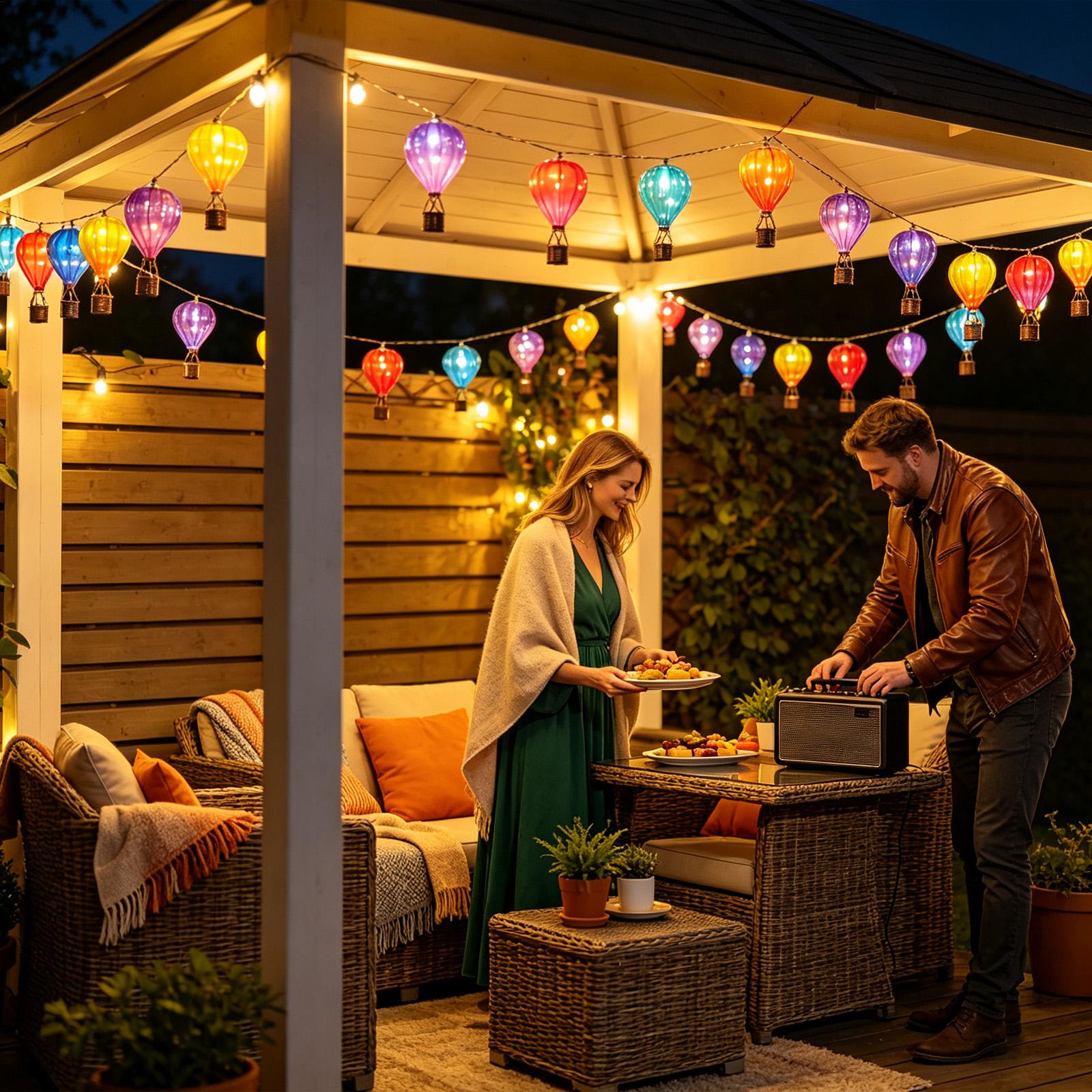 Hot Air Balloon Solar Lights 1 - Smart Garden Balloon ulasan dan harga