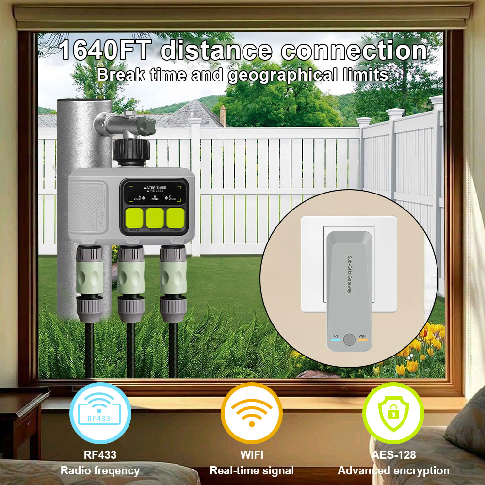 Tuya WiFi+RF433 3 Zone Smart I - Smart Garden Sphagnum Moss ulasan dan harga