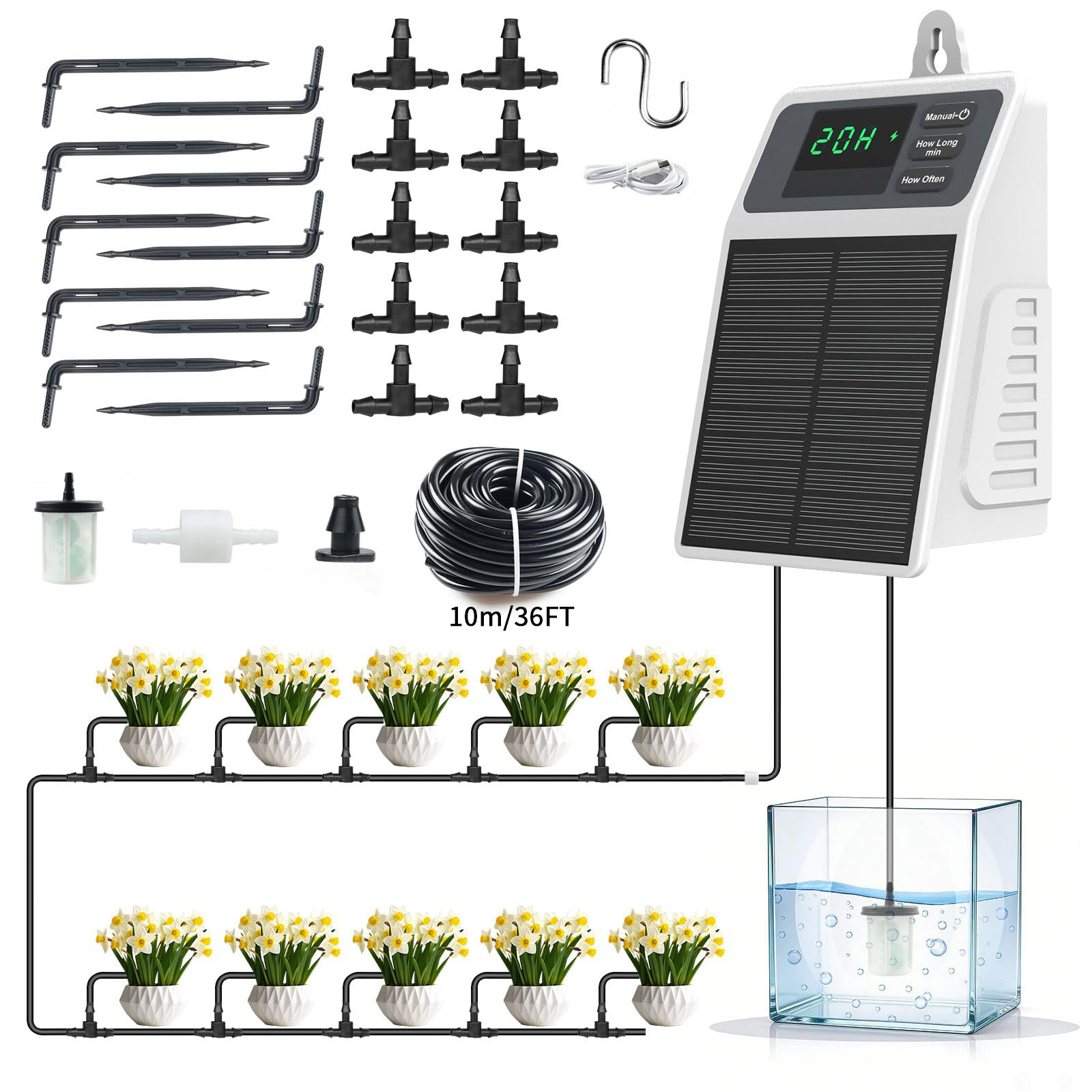 Upgraded Solar Drip Irrigation - Smart Garden Project ulasan dan harga