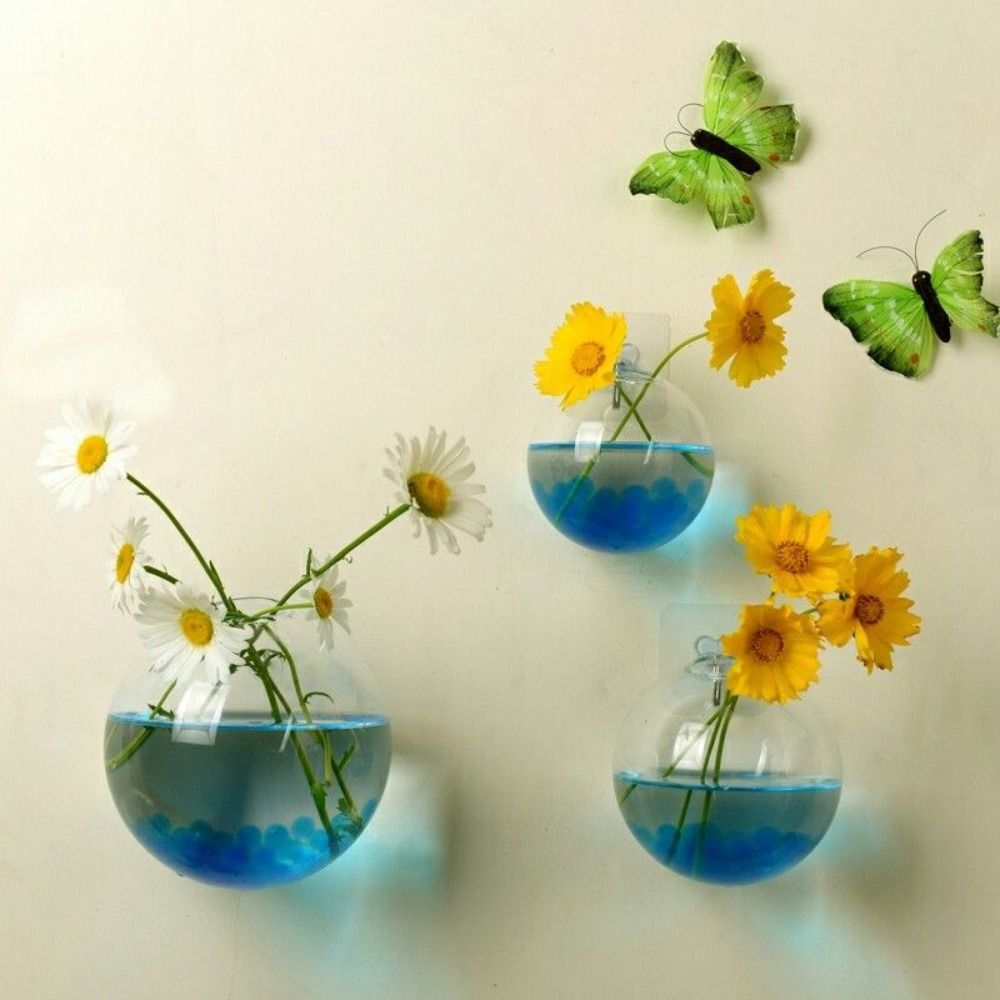 Transparent Glass Vase Wall Ha - Hydroponic Grow Pod ulasan dan harga