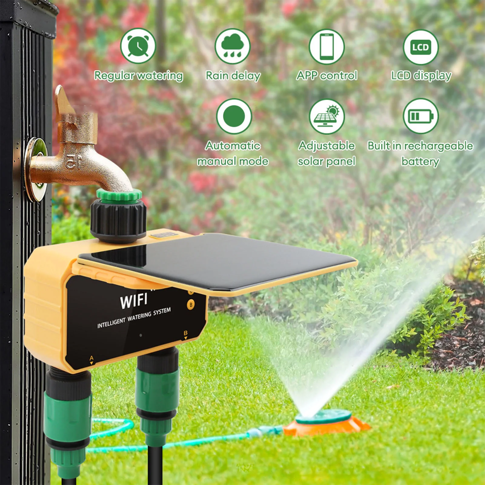 Solar WiFi Smart Irrigation Ti - Smart Garden Is ulasan dan harga